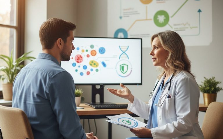 Consultation médicale sur le dépistage du papillomavirus.