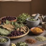 Préparation d'une tisane à base de plantes médicinales africaines pour faciliter l'accouchement.